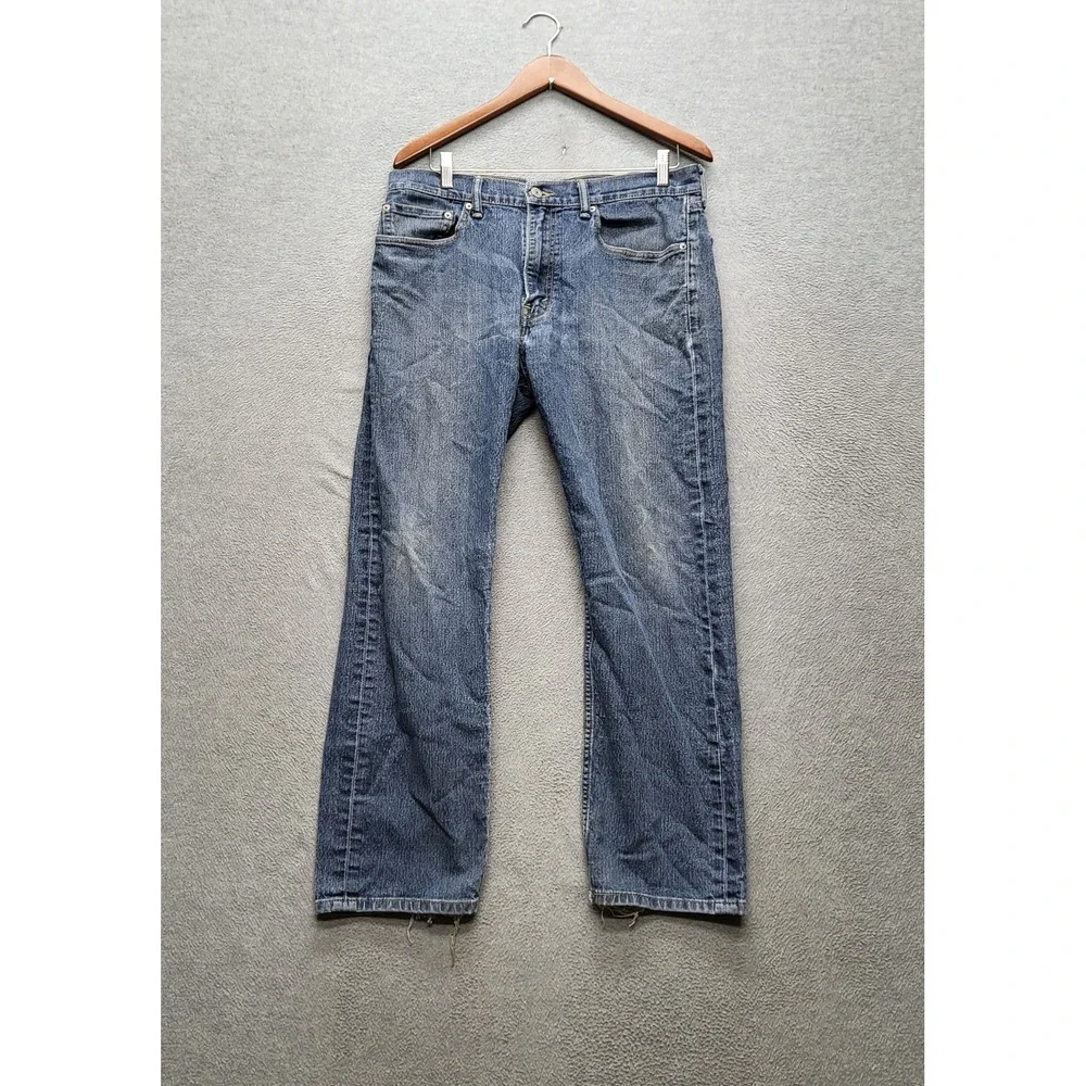 Levi's 505 Men Jeans 34X30 Blue Denim Regular Fit Straight Leg  28